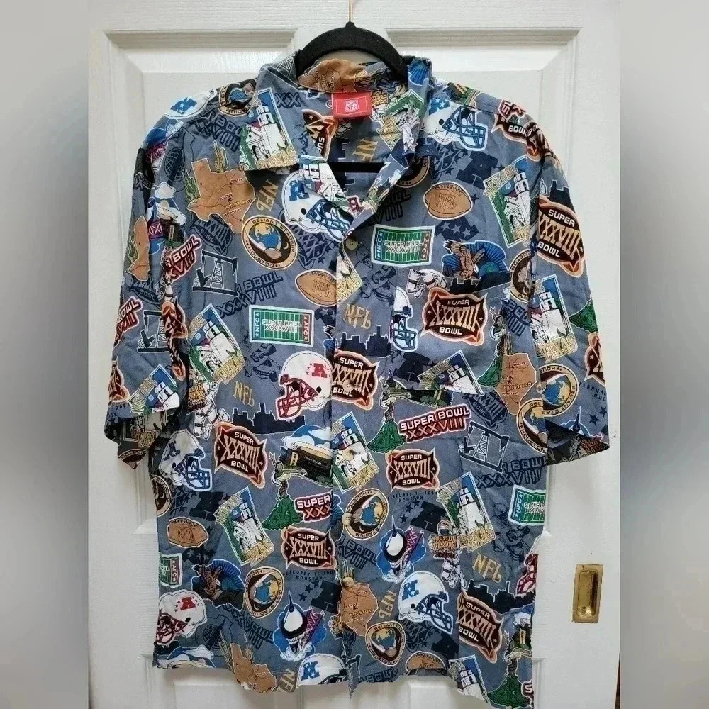 NFL Vintage/Rare Men's Super Bowl 38 Houston Texans Button Down Size Med